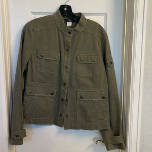 JCrew canvas military style jacket. Large